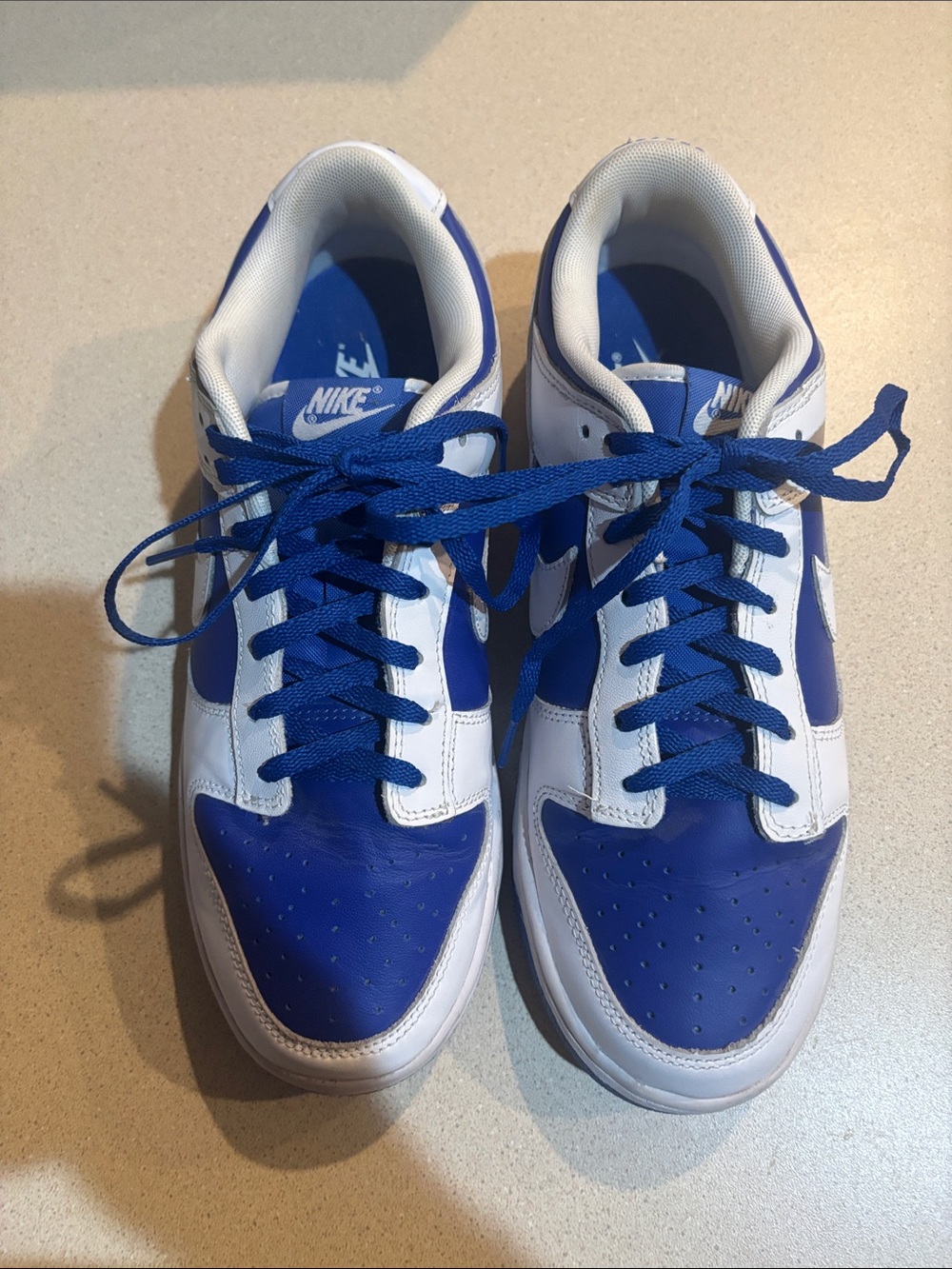 Nike women “DUNKS “ Blue and White Low-Top Sneakers